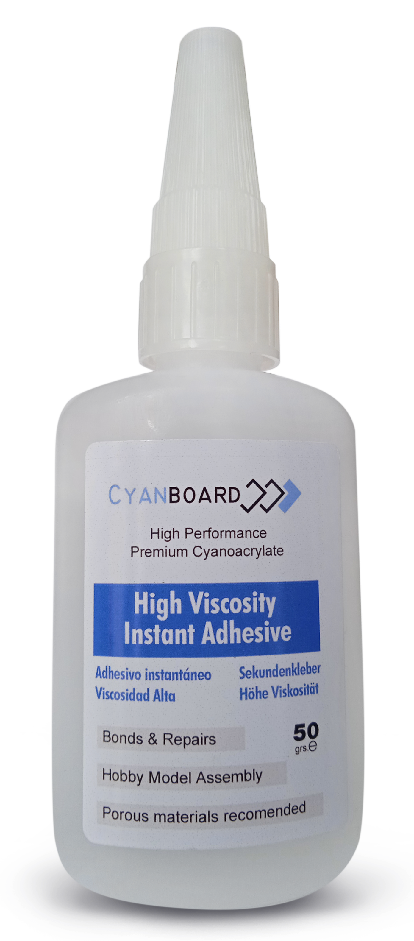 Cyanboard, 3 unidades Kit adhesivo de cianoacrilato de alta viscosidad (50grs) + Activador acelerador (200ml). Adhesivo instantáneo para modelismo. (Copy) (Copy)